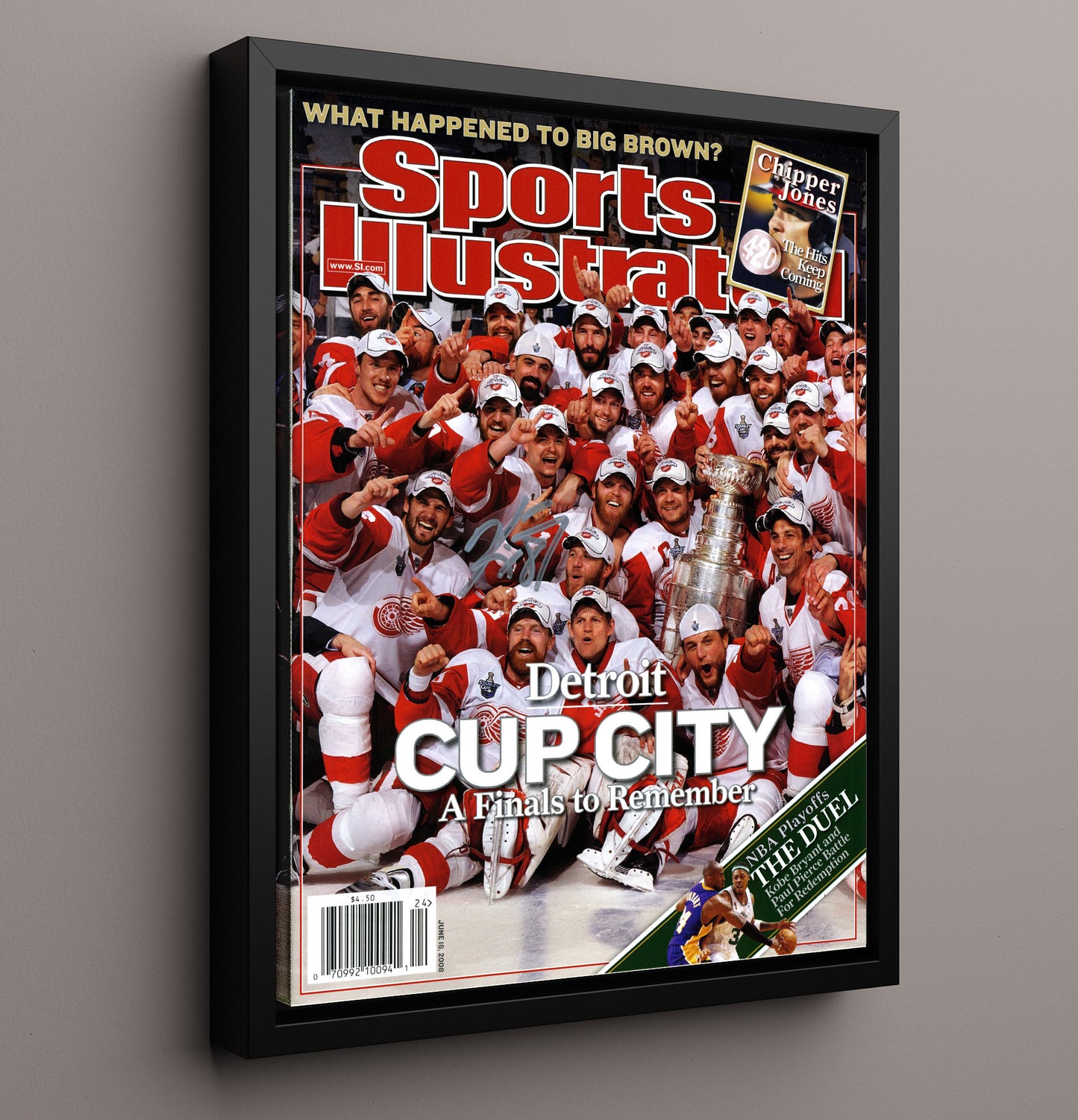 Detroit Hockey Cup City Celebration Si Cover 2008 Hockey Wall Art - hockey wall art print