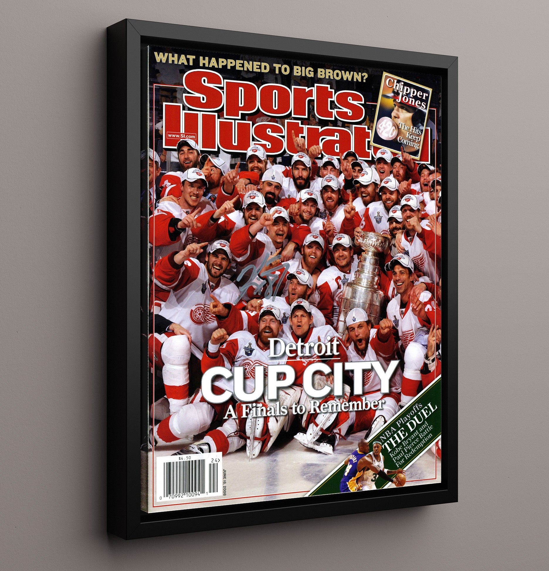 Detroit Hockey Cup City Celebration Si Cover 2008 Hockey Wall Art - hockey wall art print