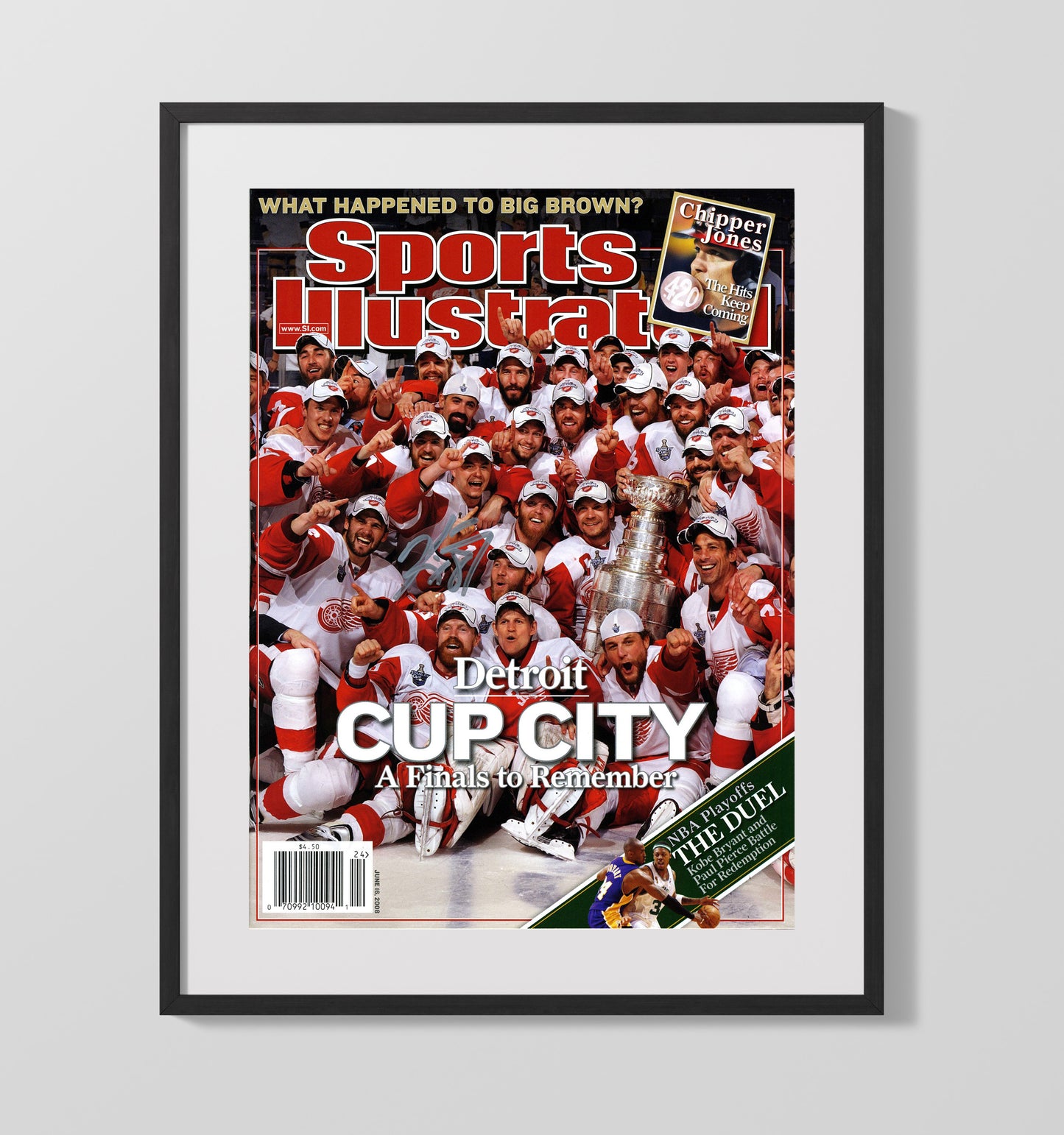 Detroit Hockey Cup City Celebration Si Cover 2008 Hockey Wall Art - hockey wall art print