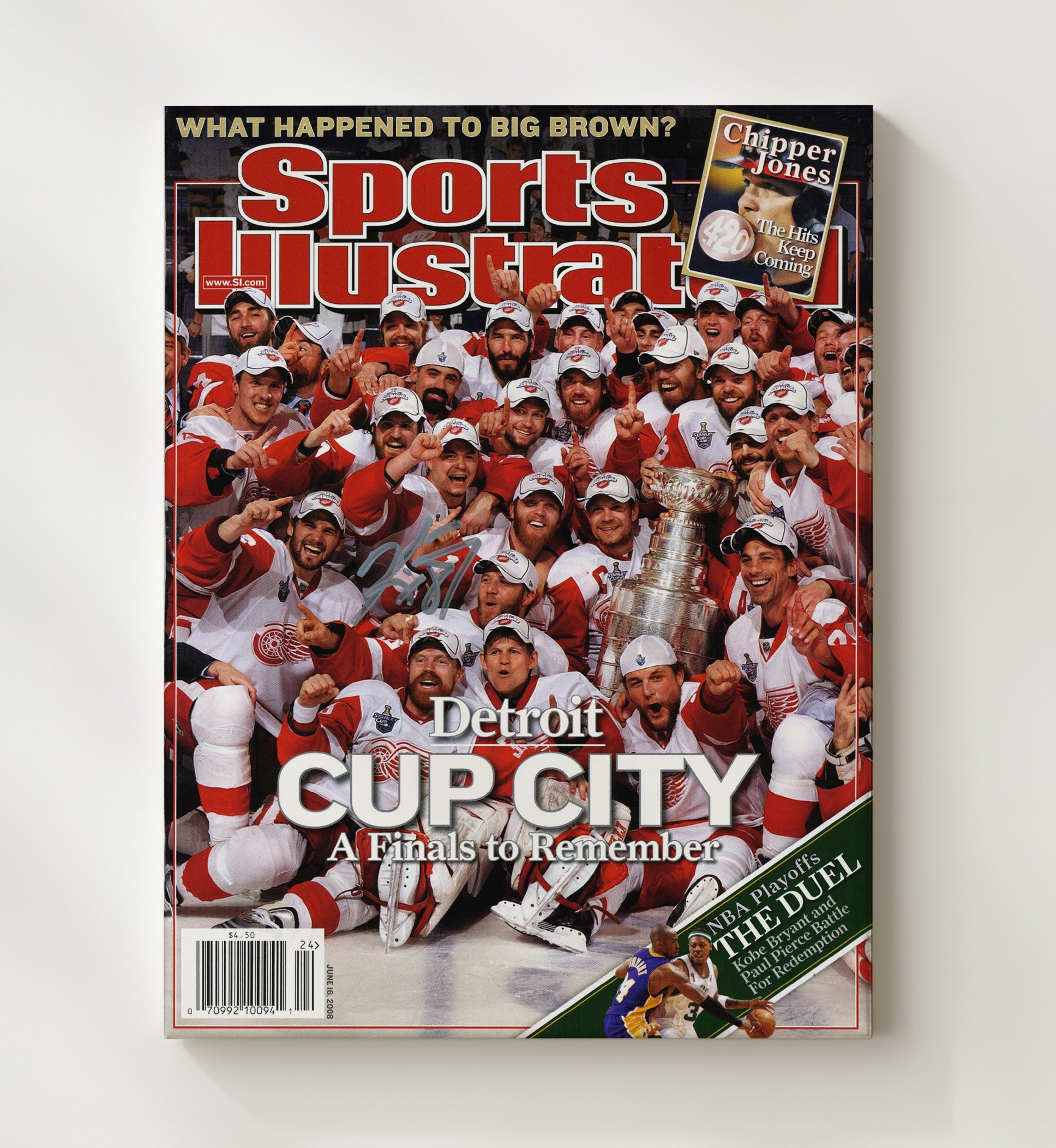 Detroit Hockey Cup City Celebration Si Cover 2008 Hockey Wall Art - hockey wall art print