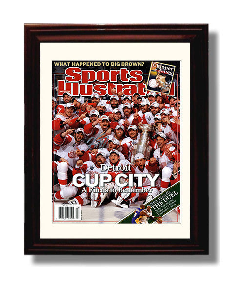 Detroit Hockey Cup City Celebration Si Cover 2008 Hockey Wall Art - hockey wall art print