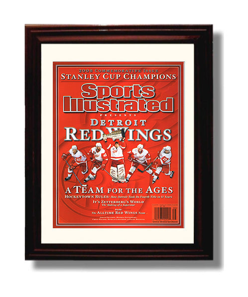 Detroit Hockey Stanley Cup Champions Si Cover 2008 Hockey Wall Art - hockey wall art print