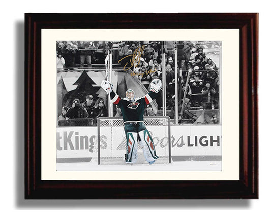 Devan Dubnyk - Minnesota Hockey Goalie Victory Arms Hockey Wall Art - hockey wall art print