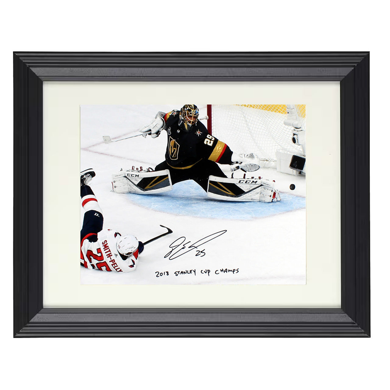 Devante Smith-Pelly – Washington Cup Celebration 2018 8x10 matted black framed hockey wall art