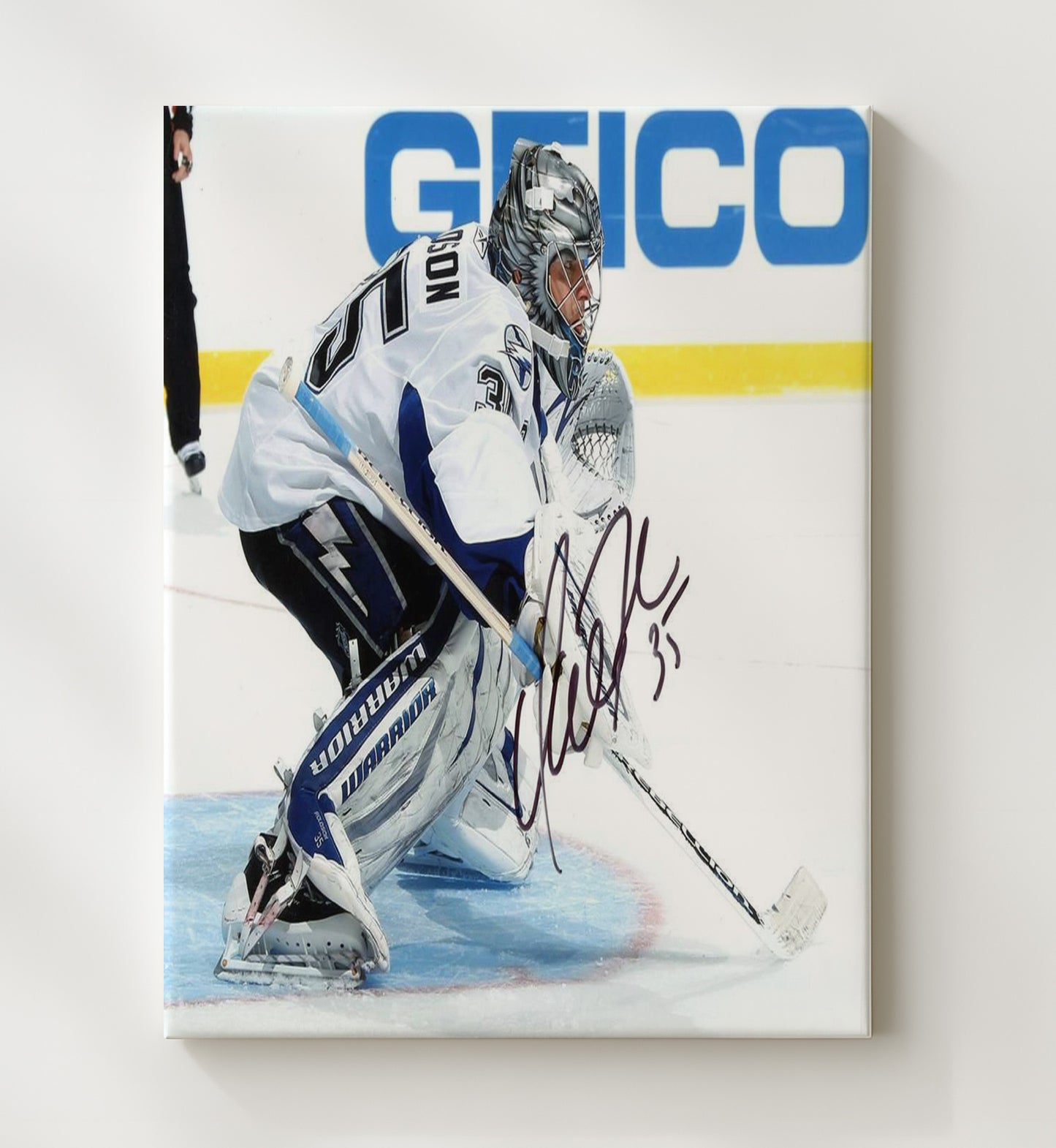 Dwayne Roloson - Edmonton Hockey Goalie Portrait Hockey Wall Art - hockey wall art print