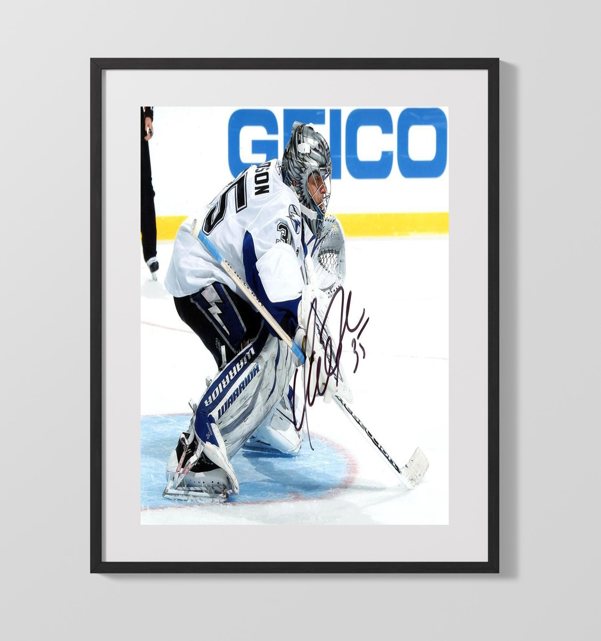 Dwayne Roloson - Edmonton Hockey Goalie Portrait Hockey Wall Art - hockey wall art print