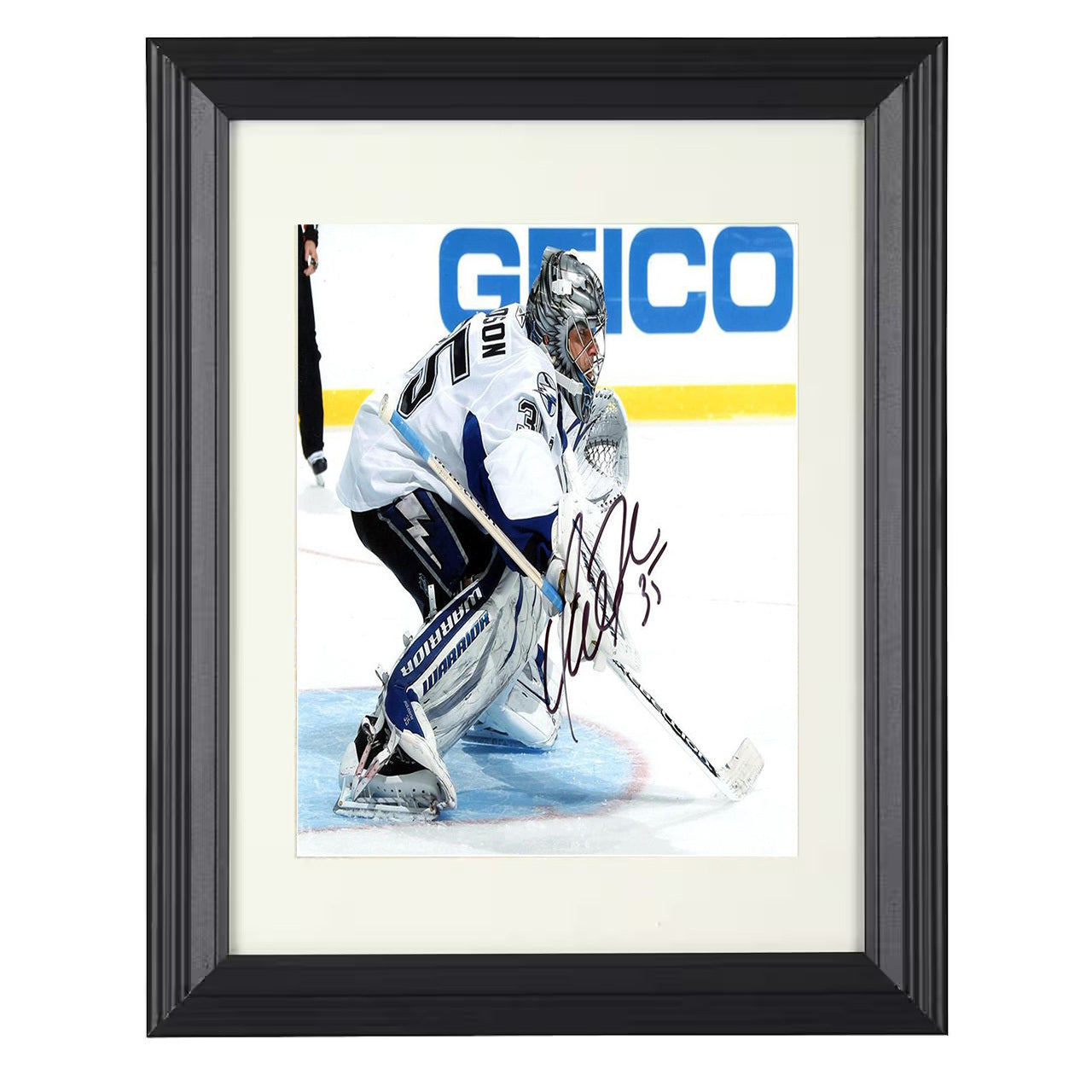 Dwayne Roloson – Edmonton Goalie Image 8x10 matted black framed hockey wall art