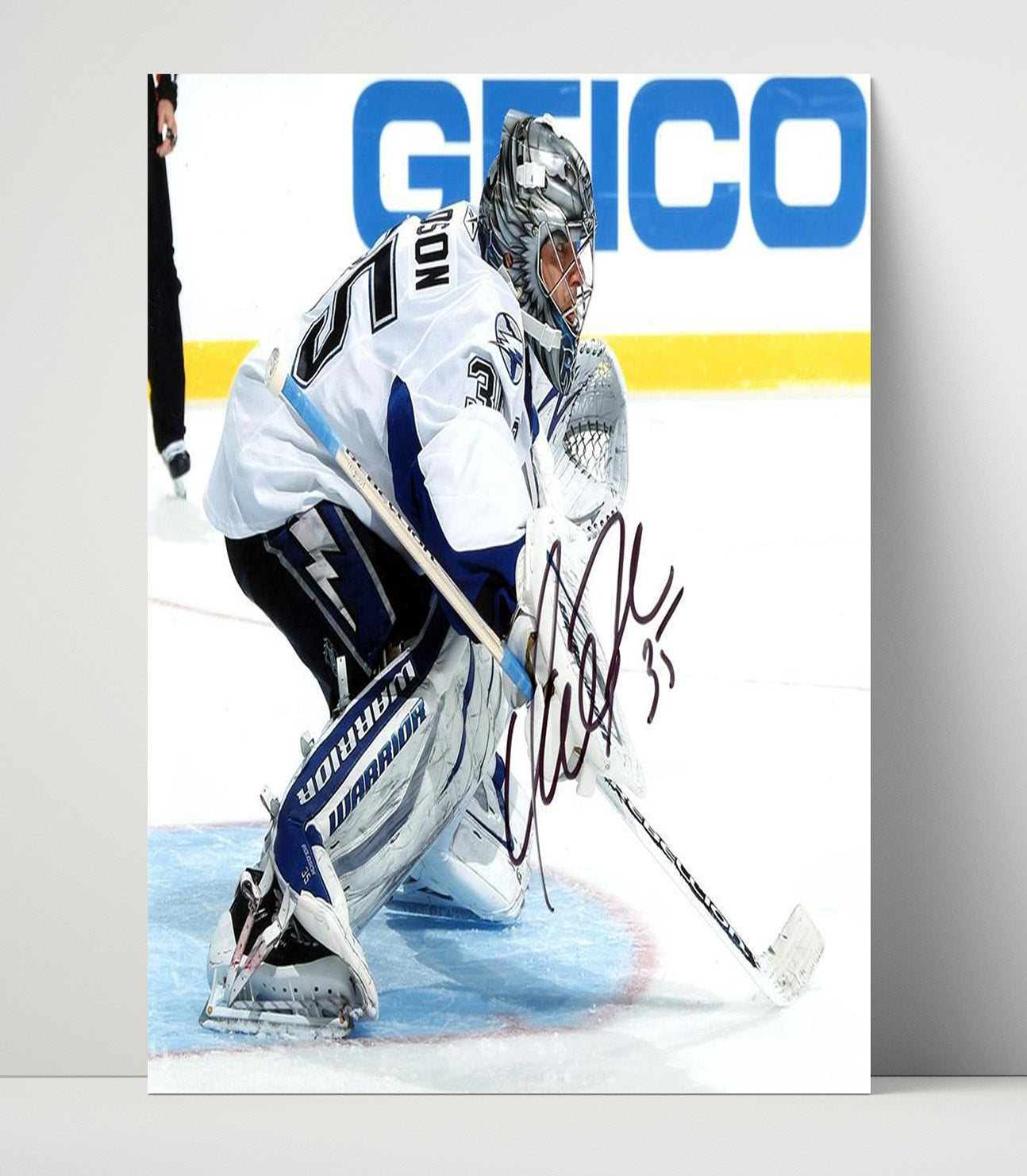 Dwayne Roloson - Edmonton Hockey Goalie Portrait Hockey Wall Art - hockey wall art print