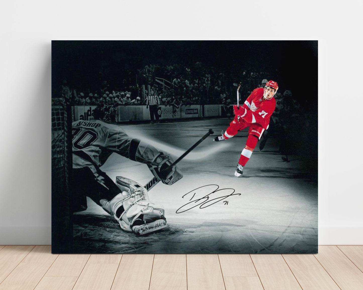 Dylan Larkin - Detroit Hockey Skating Action Hockey Wall Art - hockey wall art print