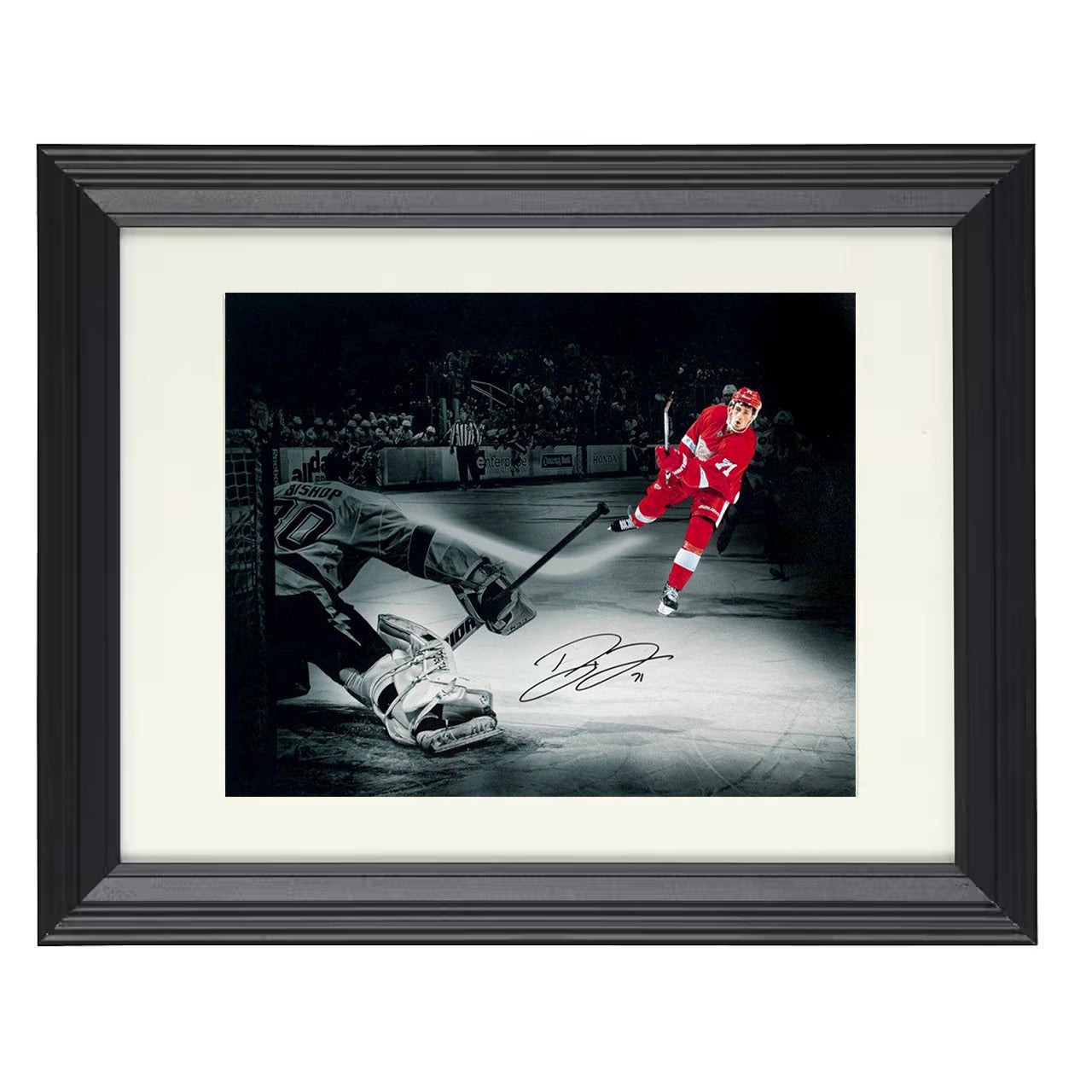 Dylan Larkin – Detroit Skating Action 8x10 matted black framed hockey wall art