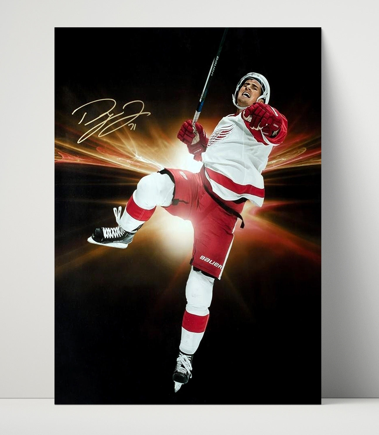 Dylan Larkin - Detroit Hockey Young Captain Spotlight Hockey Wall Art - hockey wall art print