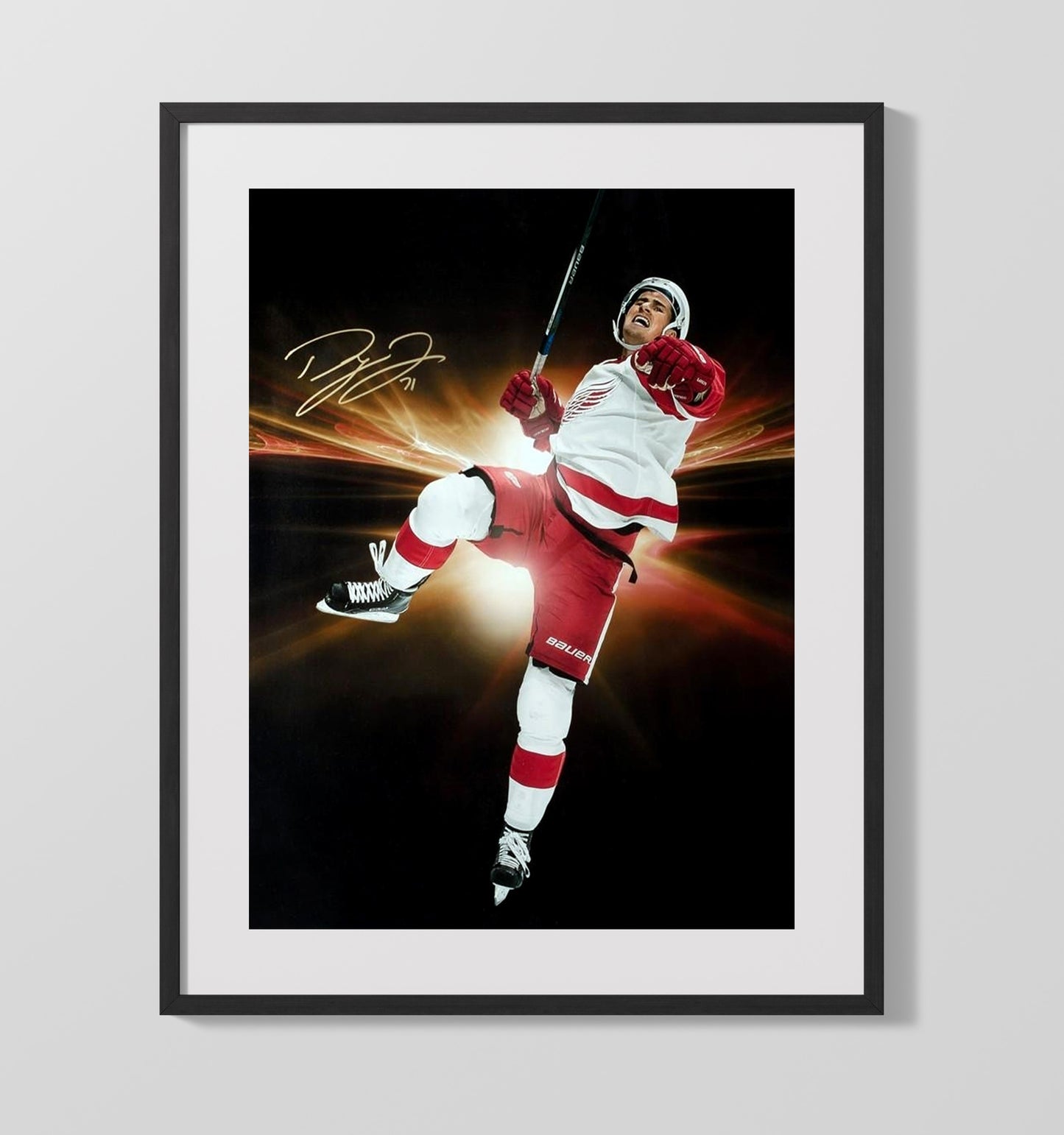 Dylan Larkin - Detroit Hockey Young Captain Spotlight Hockey Wall Art - hockey wall art print