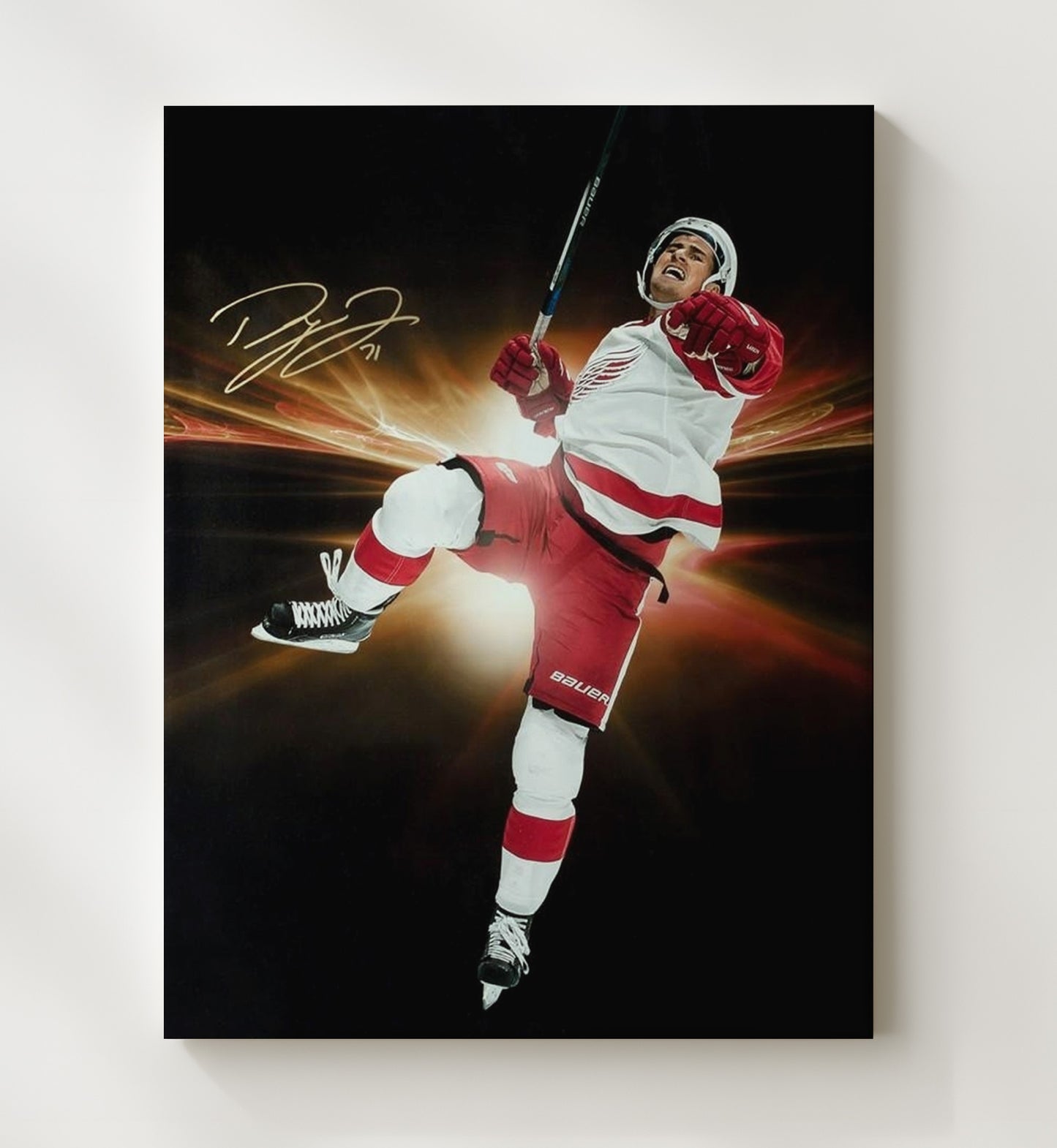 Dylan Larkin - Detroit Hockey Young Captain Spotlight Hockey Wall Art - hockey wall art print