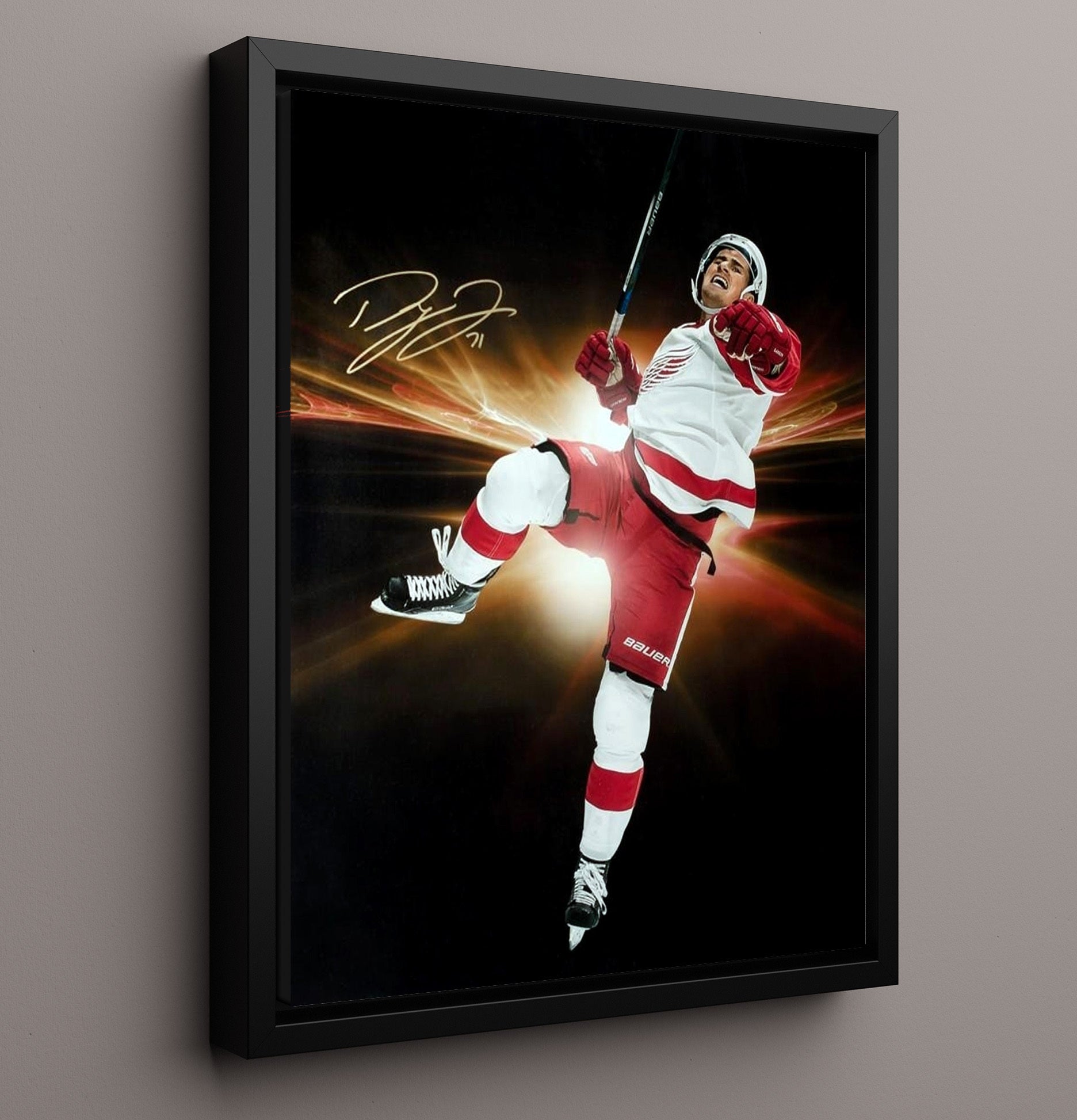 Dylan Larkin - Detroit Hockey Young Captain Spotlight Hockey Wall Art - hockey wall art print