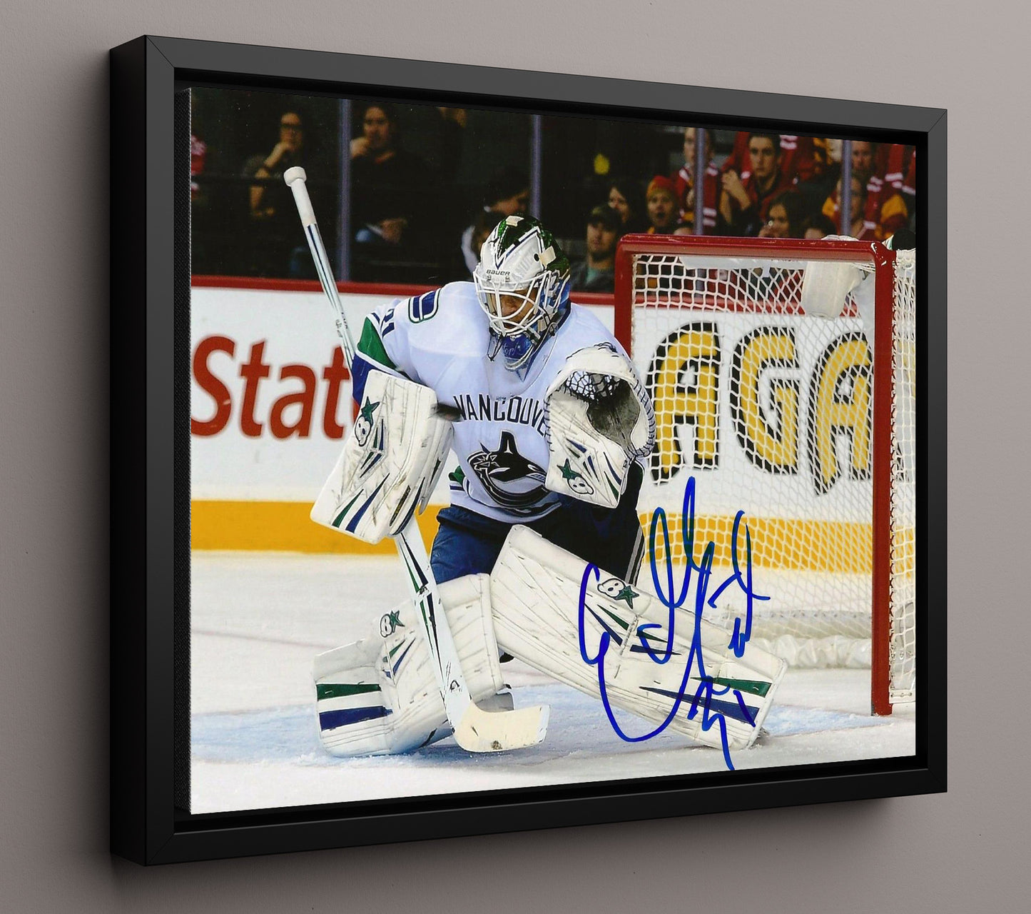 Eddie Lack - Vancouver Hockey Goalie Ready Stance Hockey Wall Art - hockey wall art print