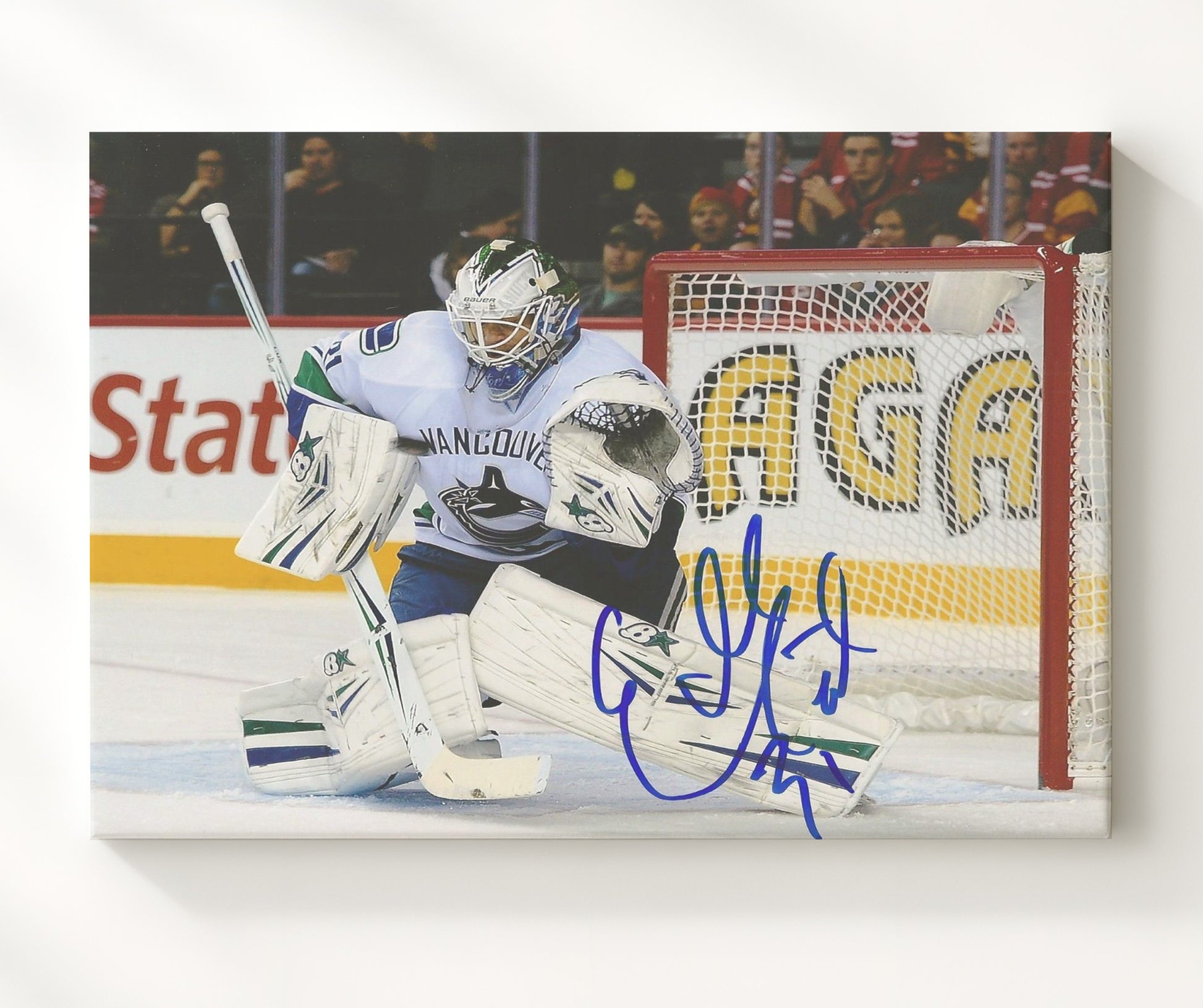Eddie Lack - Vancouver Hockey Goalie Ready Stance Hockey Wall Art - hockey wall art print