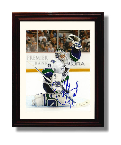 Eddie Lack - Vancouver Hockey Goalie Save Celebration Hockey Wall Art - hockey wall art print