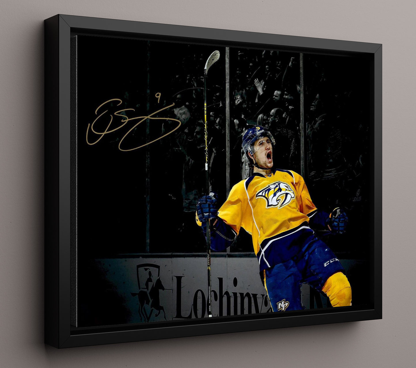 Filip Forsberg - Nashville Hockey Goal Celebration Hockey Wall Art - hockey wall art print