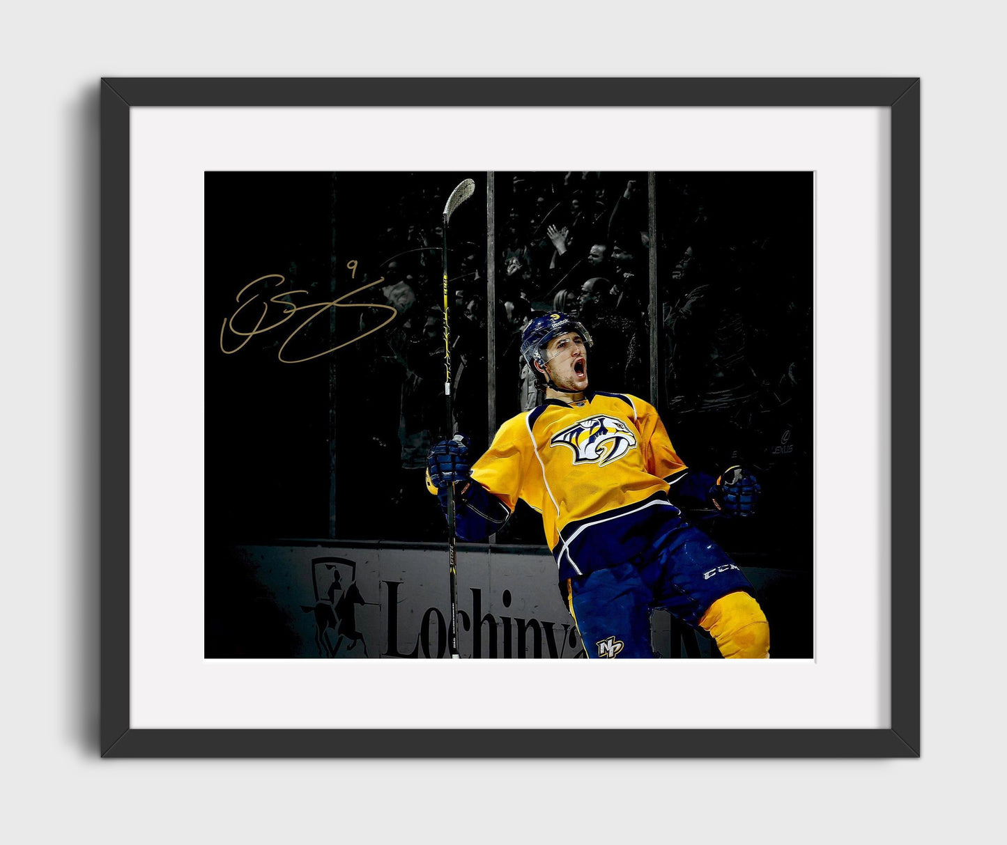 Filip Forsberg - Nashville Hockey Goal Celebration Hockey Wall Art - hockey wall art print