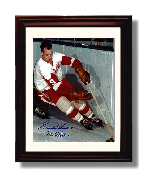 Gordie Howe - Detroit Hockey Mr Hockey Legend Spotlight Hockey Wall Art - hockey wall art print