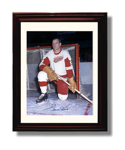 Gordie Howe - Detroit Hockey Veteran Legend Portrait Hockey Wall Art - hockey wall art print