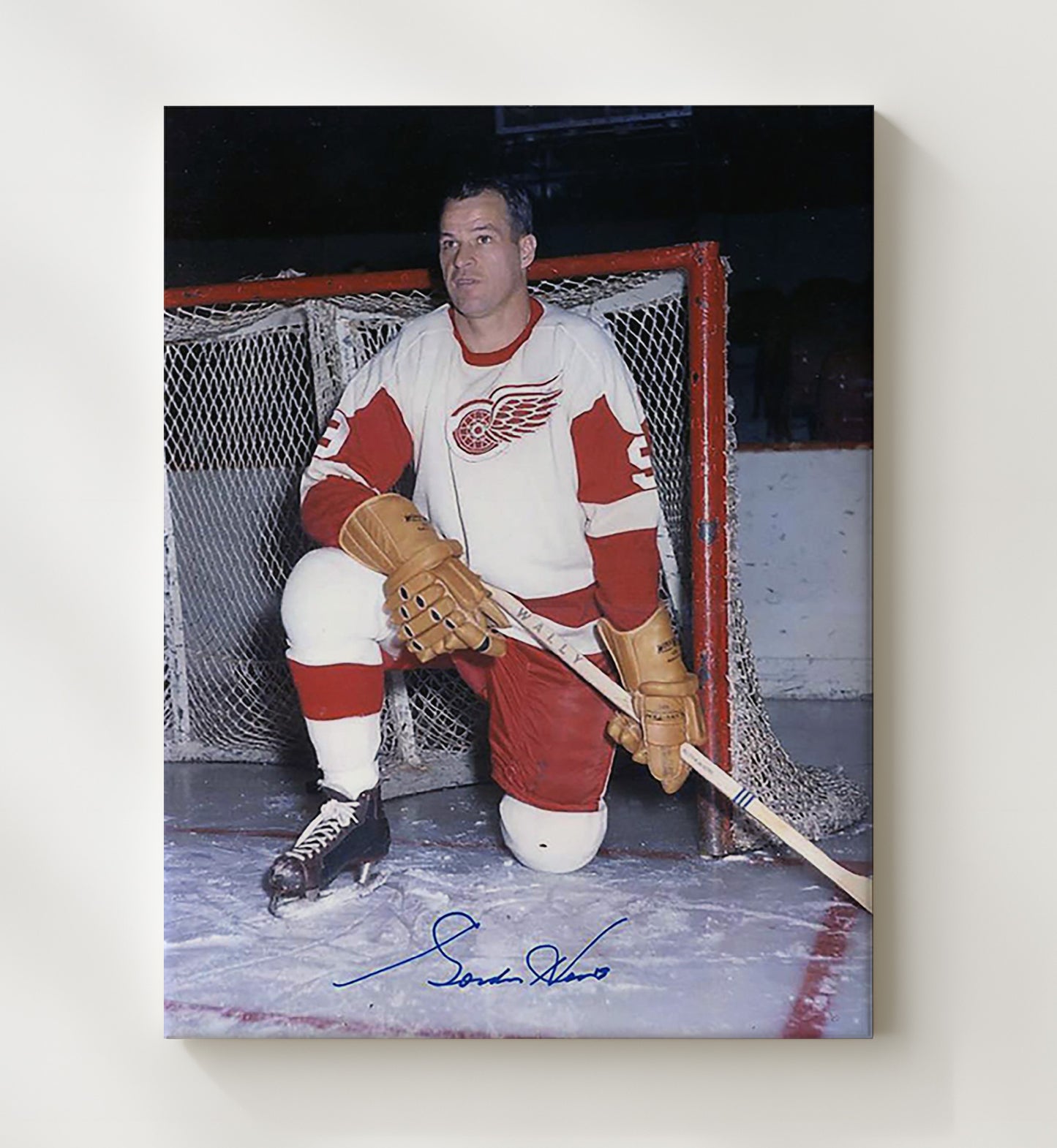 Gordie Howe - Detroit Hockey Veteran Legend Portrait Hockey Wall Art - hockey wall art print