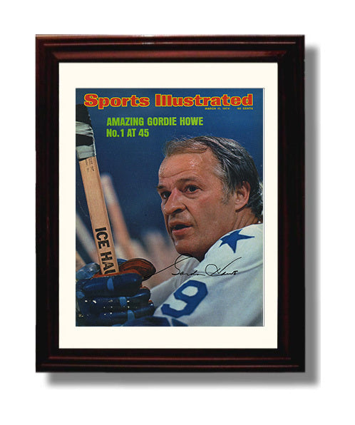 Gordie Howe - Houston Hockey Veteran Legend 1974 Si Cover Hockey Wall Art - hockey wall art print