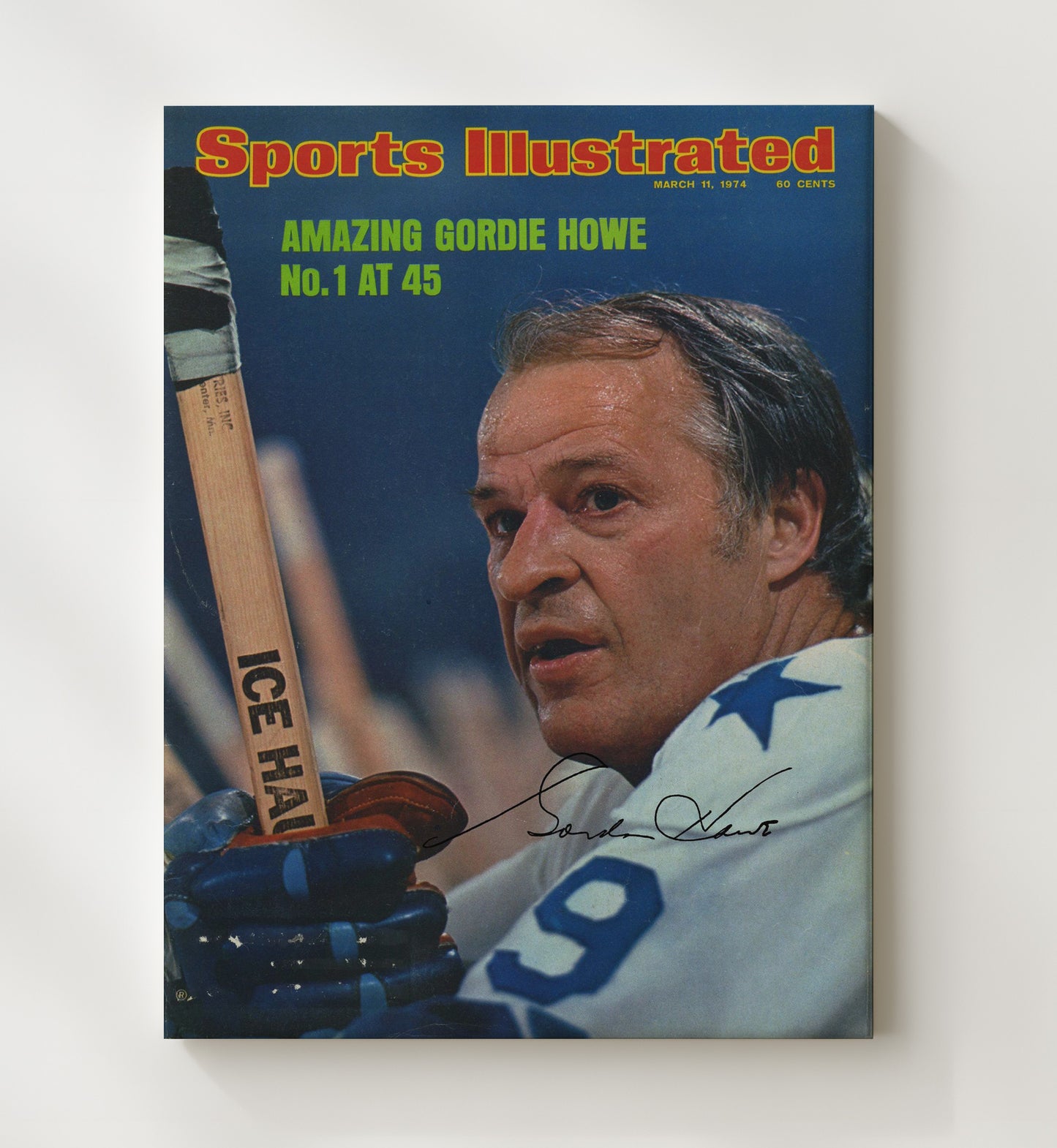 Gordie Howe - Houston Hockey Veteran Legend 1974 Si Cover Hockey Wall Art - hockey wall art print