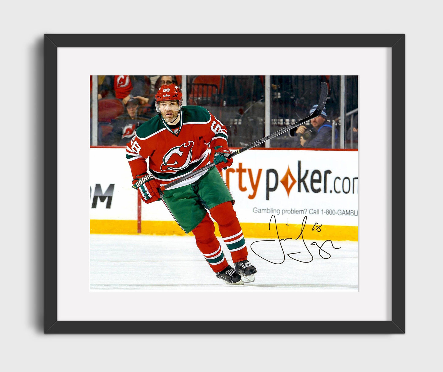 Jaromir Jagr - Pittsburgh Hockey Skating Portrait Hockey Wall Art - hockey wall art print