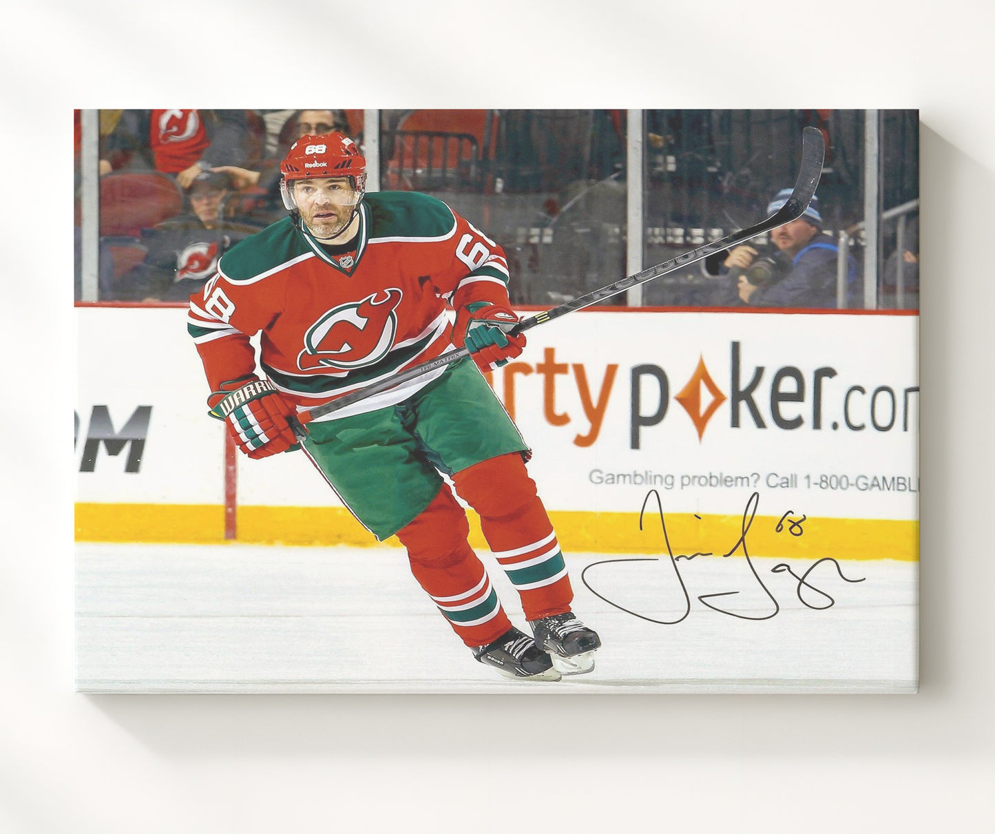 Jaromir Jagr - Pittsburgh Hockey Skating Portrait Hockey Wall Art - hockey wall art print