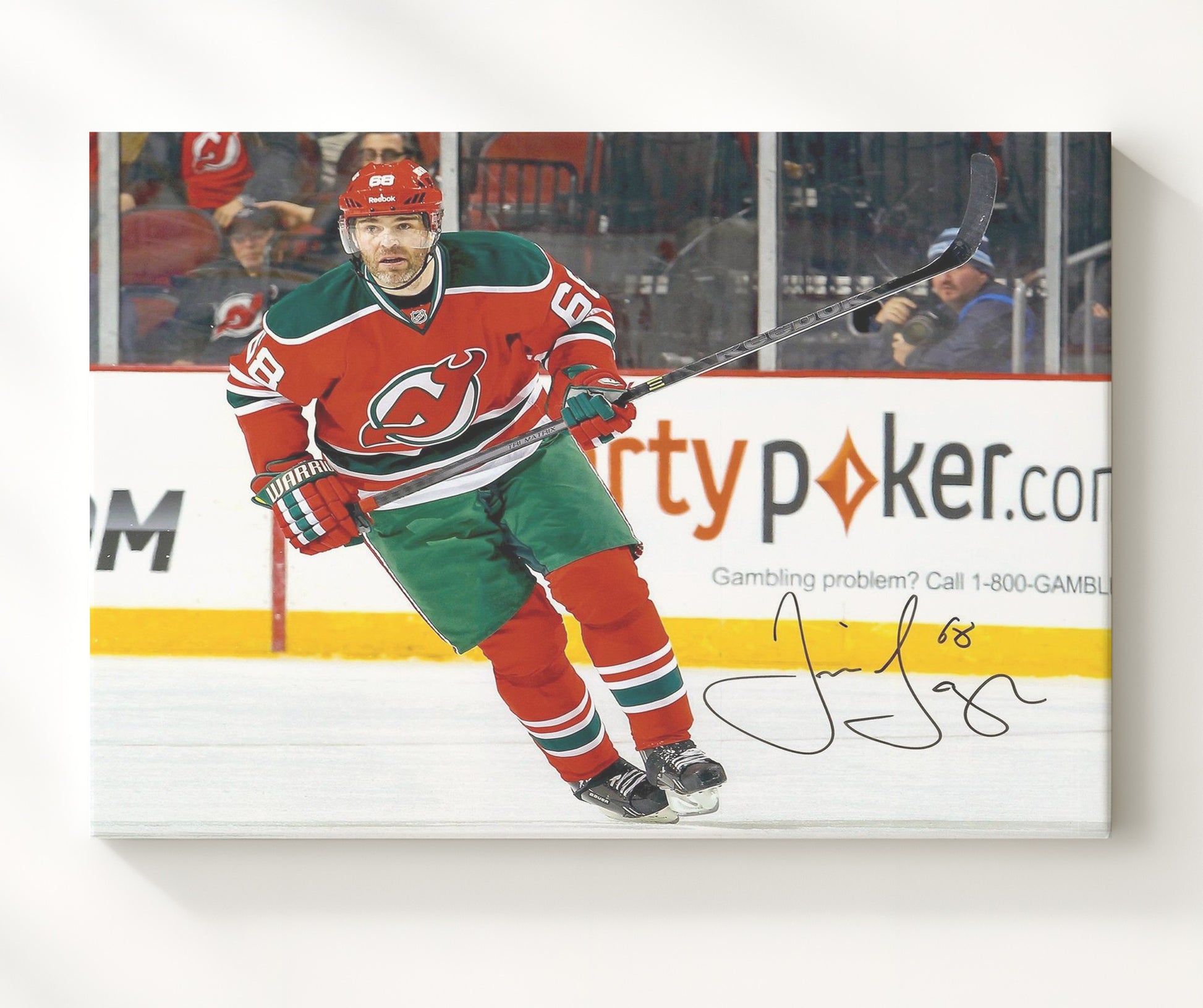 Jaromir Jagr - Pittsburgh Hockey Skating Portrait Hockey Wall Art - hockey wall art print