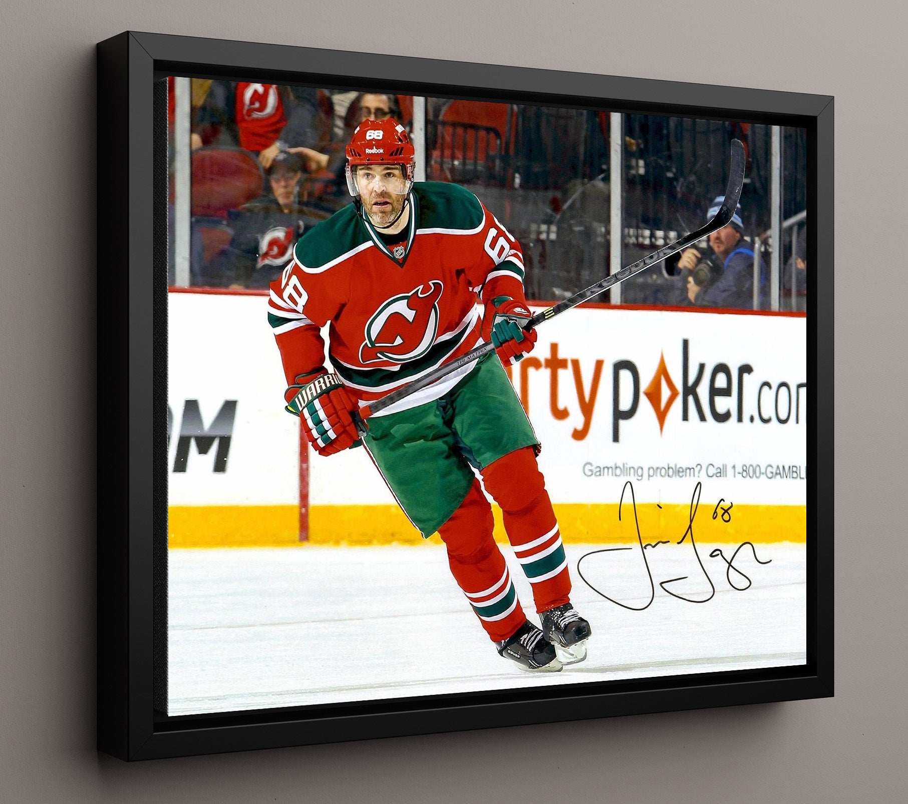 Jaromir Jagr - Pittsburgh Hockey Skating Portrait Hockey Wall Art - hockey wall art print