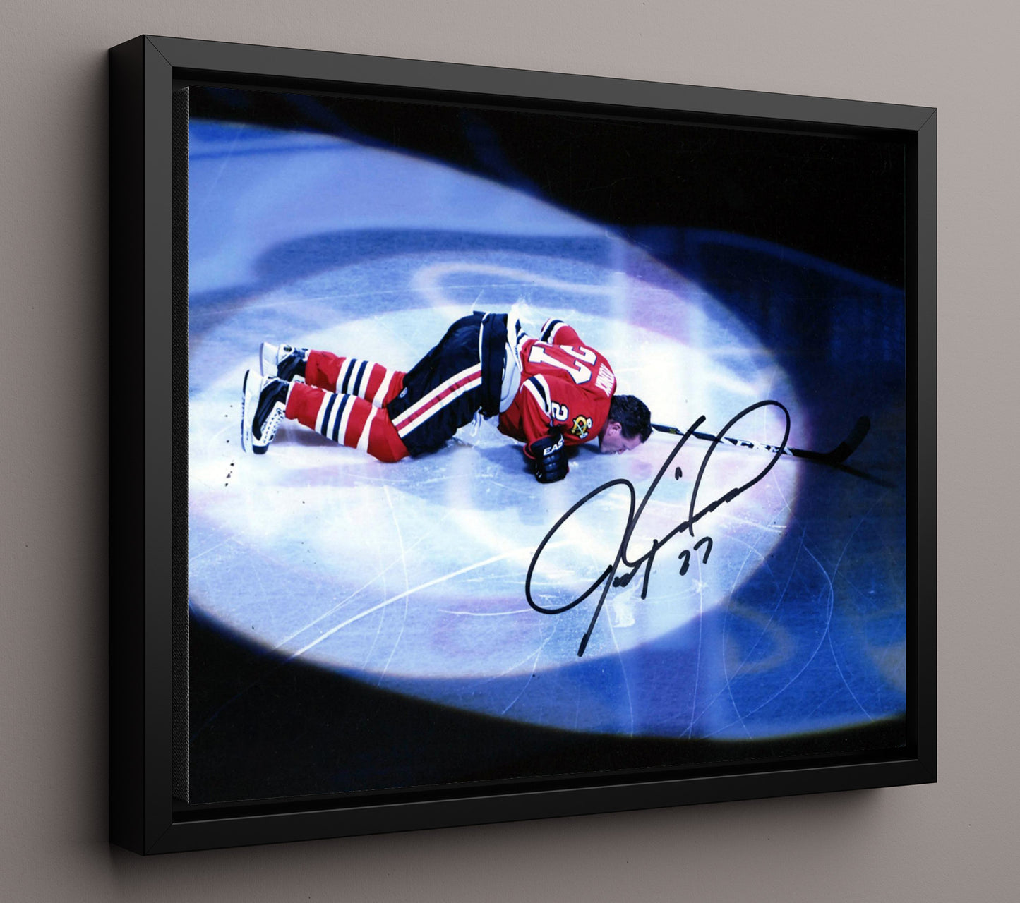 Jeremy Roenick - Chicago Hockey Ice Celebration Hockey Wall Art - hockey wall art print