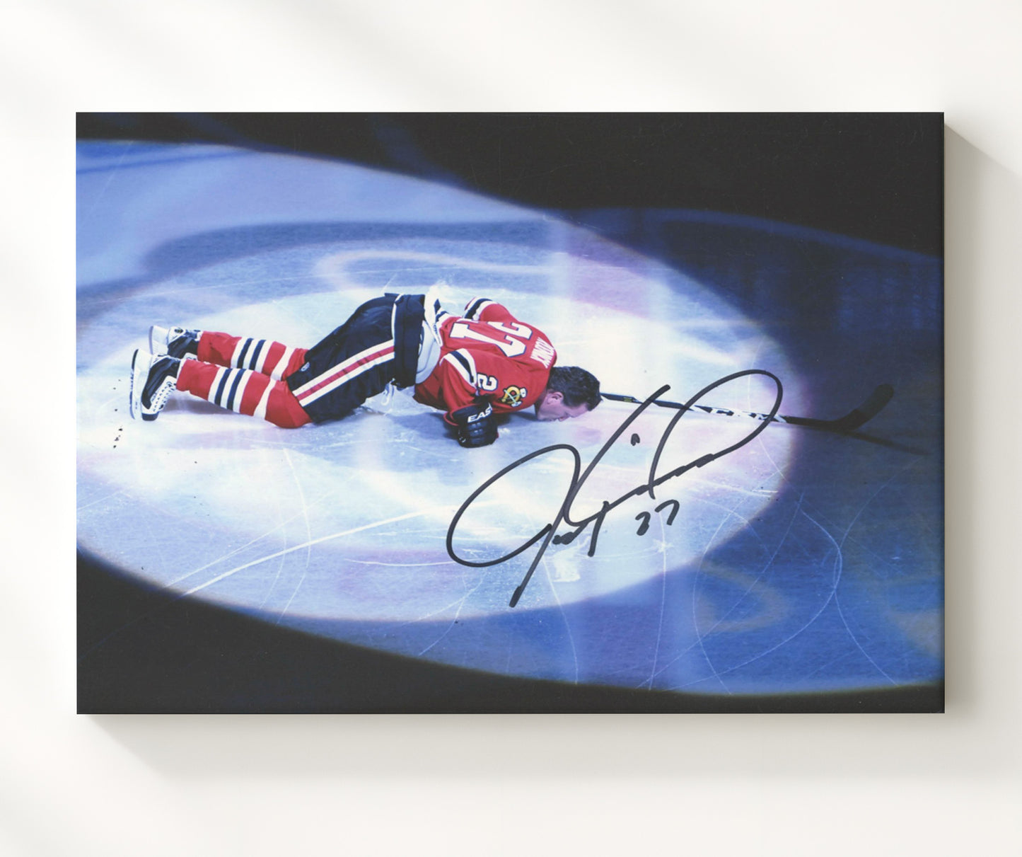 Jeremy Roenick - Chicago Hockey Ice Celebration Hockey Wall Art - hockey wall art print