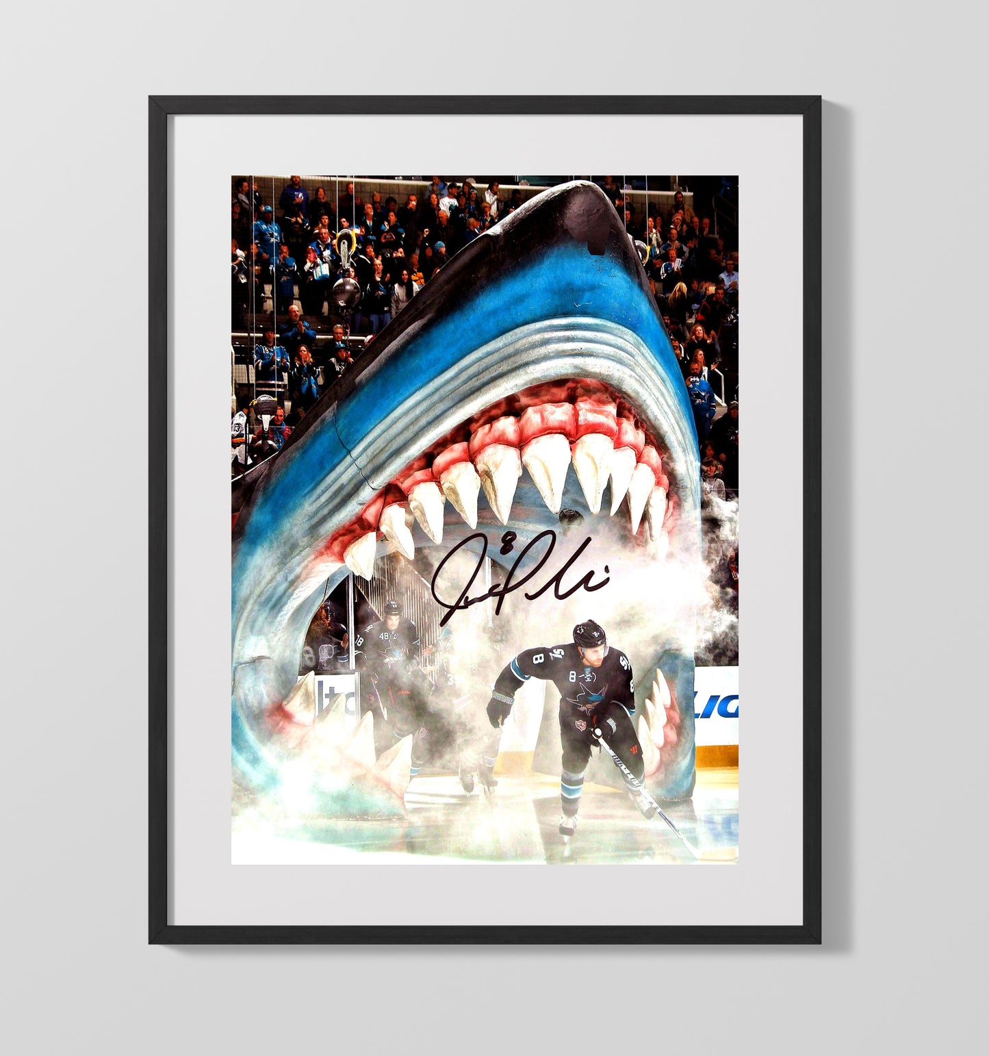 Joe Pavelski - San Jose Hockey Shark Entrance Skate Hockey Wall Art - hockey wall art print