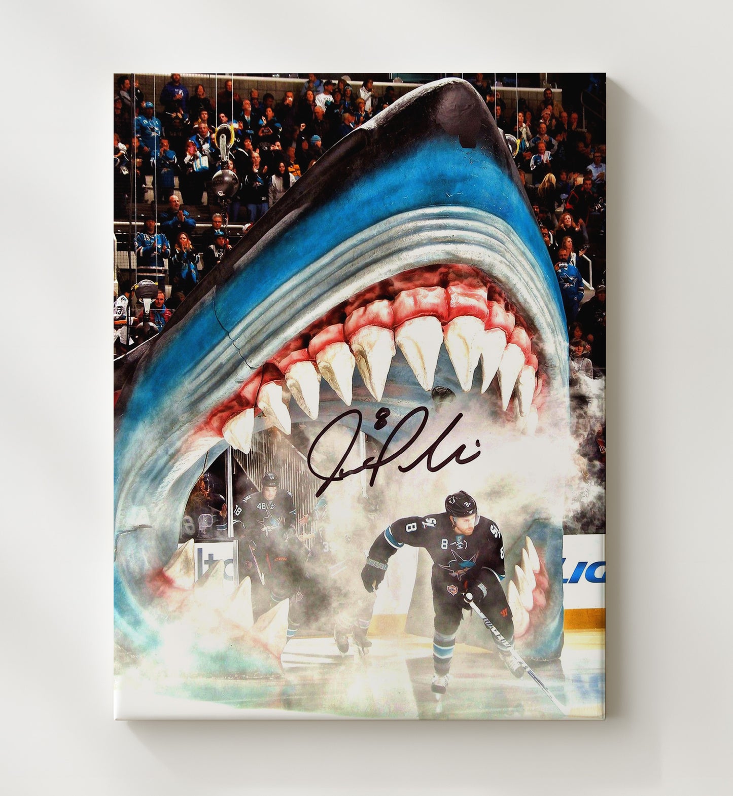 Joe Pavelski - San Jose Hockey Shark Entrance Skate Hockey Wall Art - hockey wall art print