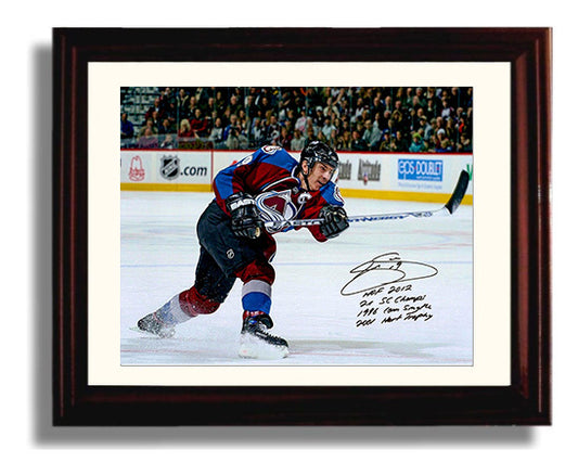 Joe Sakic - Colorado Hockey Slapshot Action Hockey Wall Art - hockey wall art print