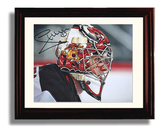 Johan Hedberg - New Jersey Hockey Goalie Mask Portrait Hockey Wall Art - hockey wall art print