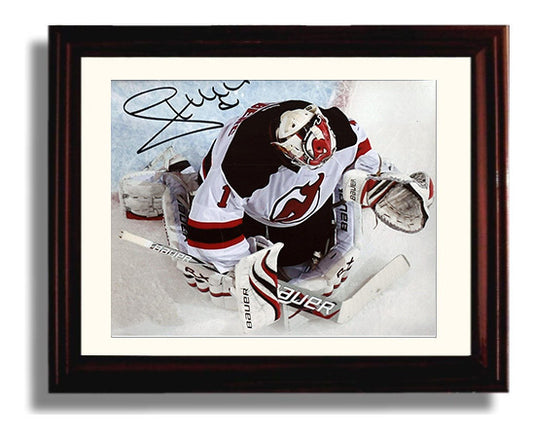 John Hedberg - New Jersey Hockey Goalie Overhead Save Attempt Hockey Wall Art - hockey wall art print
