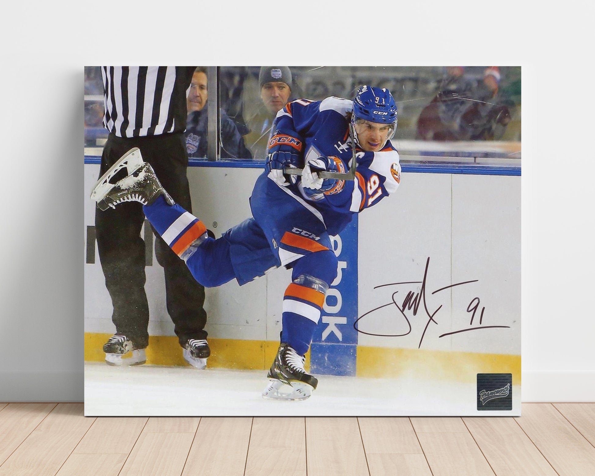 John Tavares - New York Hockey Skating Portrait Hockey Wall Art - hockey wall art print