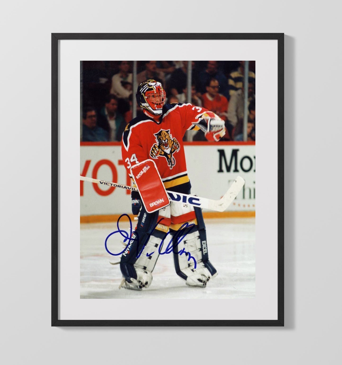 John Vanbiesbrouck - Florida Hockey Goalie Net Presence Hockey Wall Art - hockey wall art print