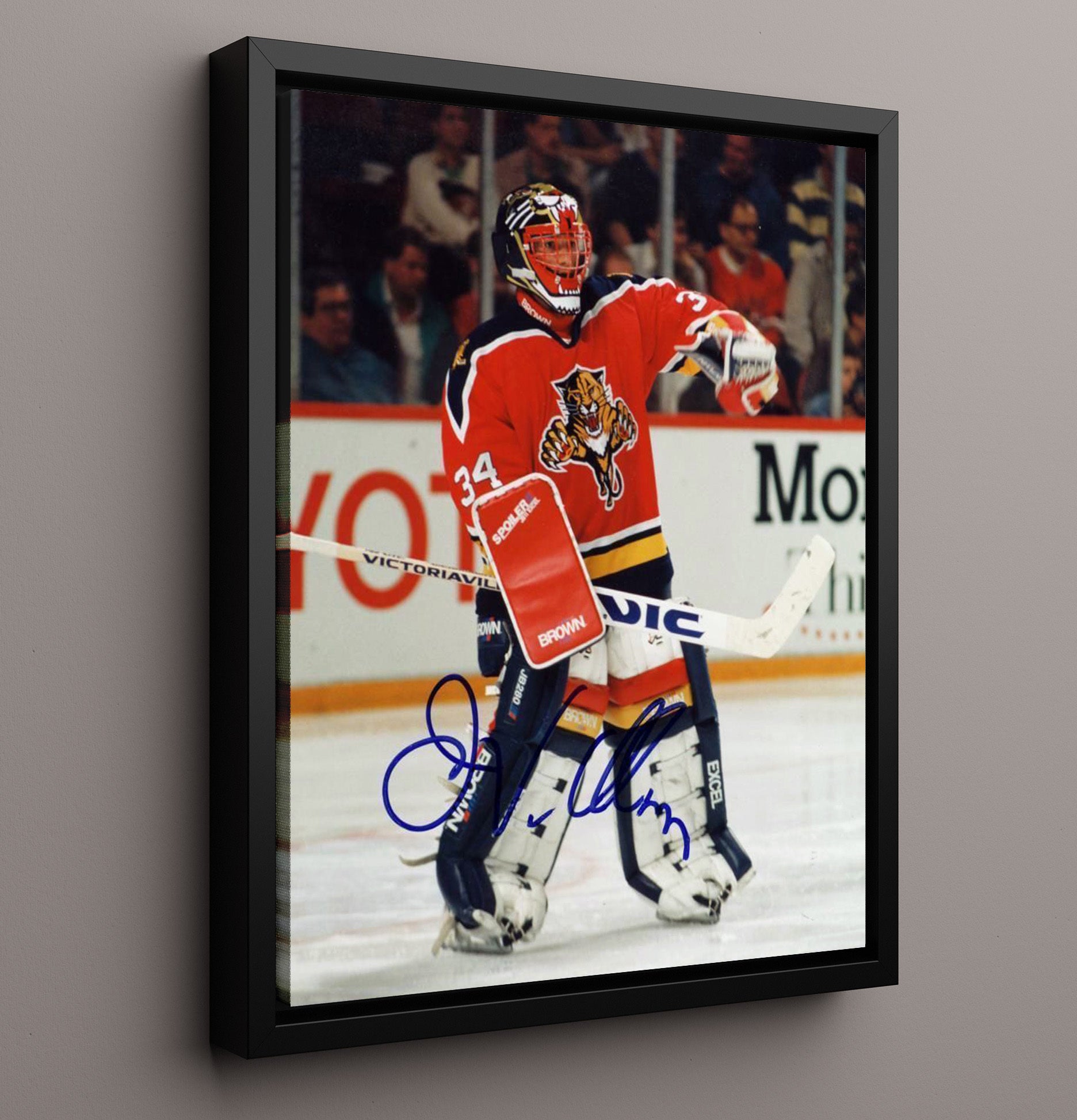 John Vanbiesbrouck - Florida Hockey Goalie Net Presence Hockey Wall Art - hockey wall art print
