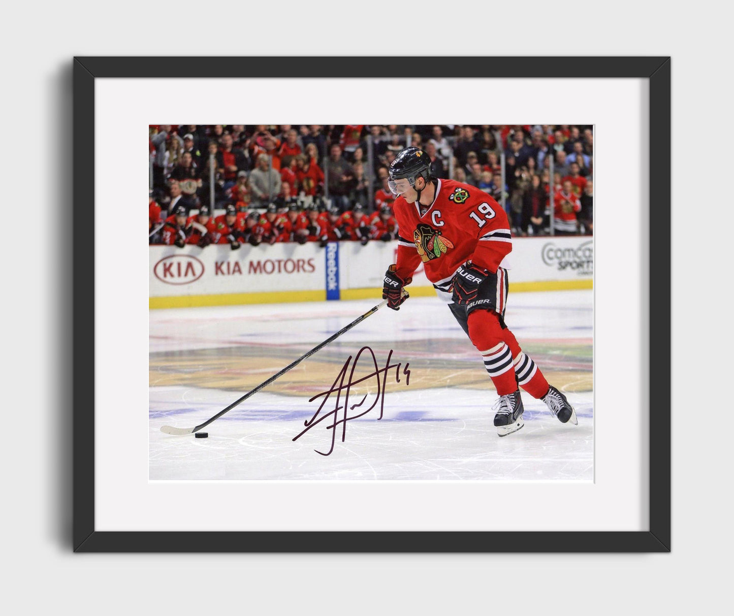 Jonathan Toews - Chicago Hockey Captain Skating Action Hockey Wall Art - hockey wall art print