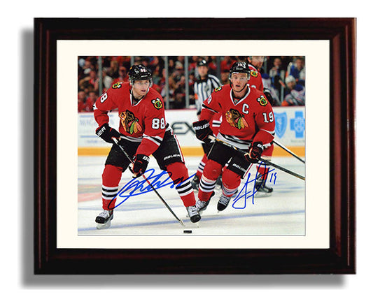 Jonathan Toews and Patrick Kane - Chicago Hockey Dynamic Duo Skating Hockey Wall Art - hockey wall art print