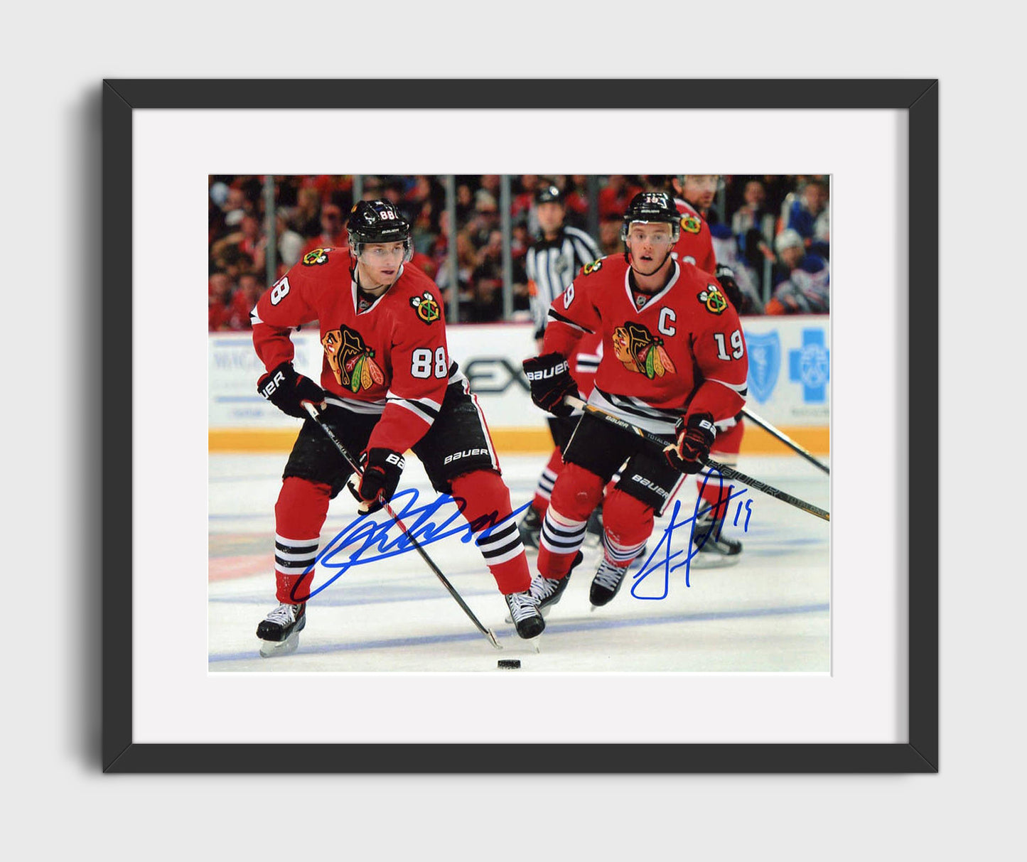 Jonathan Toews and Patrick Kane - Chicago Hockey Dynamic Duo Skating Hockey Wall Art - hockey wall art print