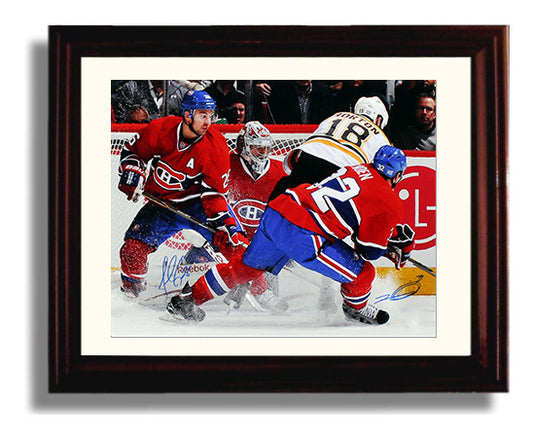 Josh Gorges and Travis Moen - Montreal Hockey Netfront Battle Hockey Wall Art - hockey wall art print