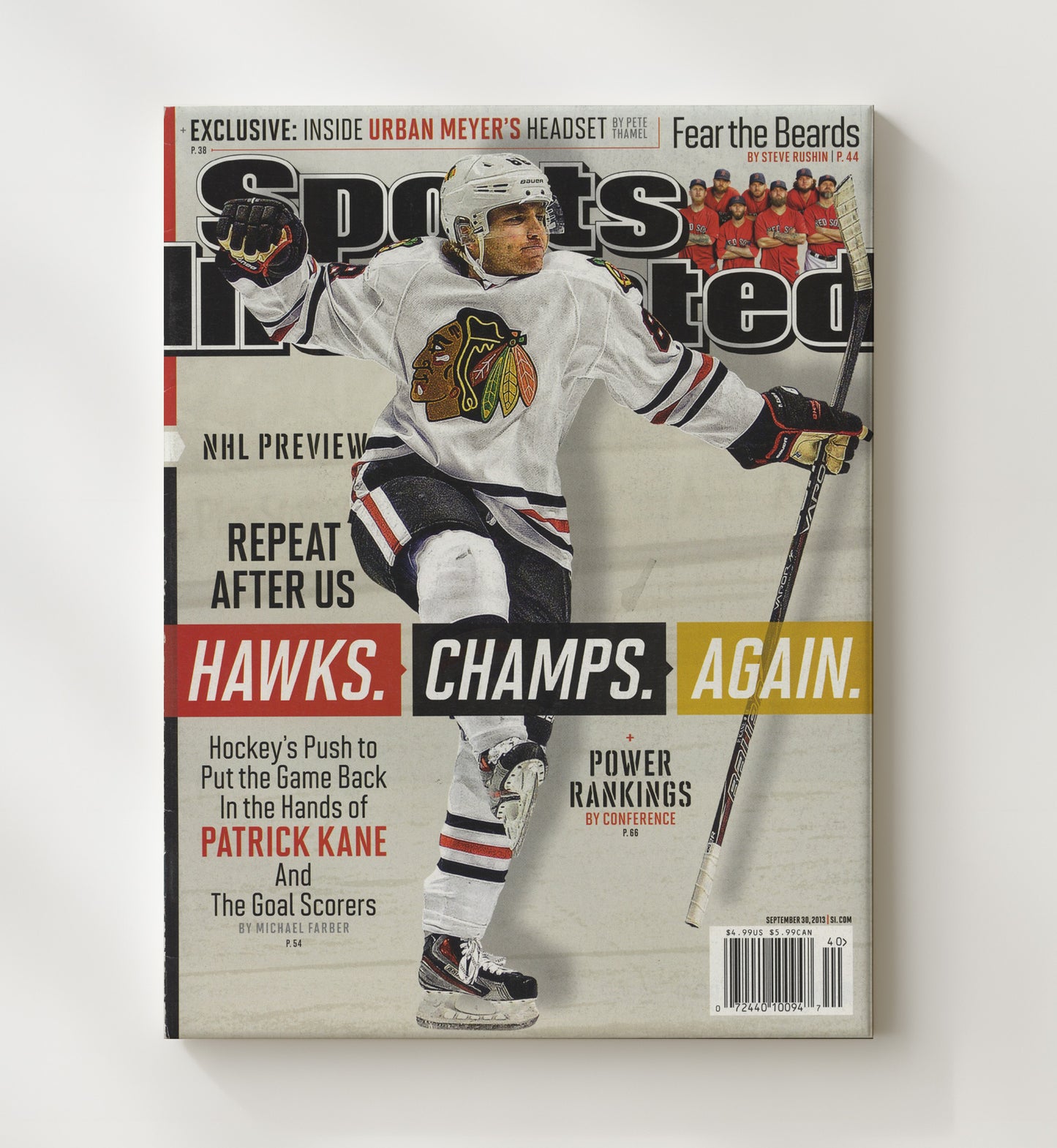 Kane Chicago Hockey Preview Si Cover 2013 Hockey Wall Art - hockey wall art print