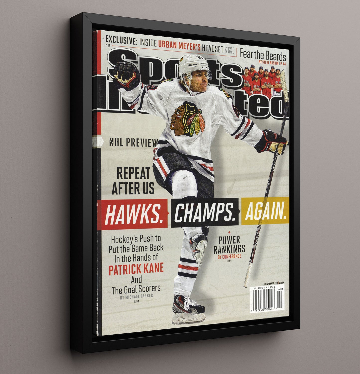 Kane Chicago Hockey Preview Si Cover 2013 Hockey Wall Art - hockey wall art print