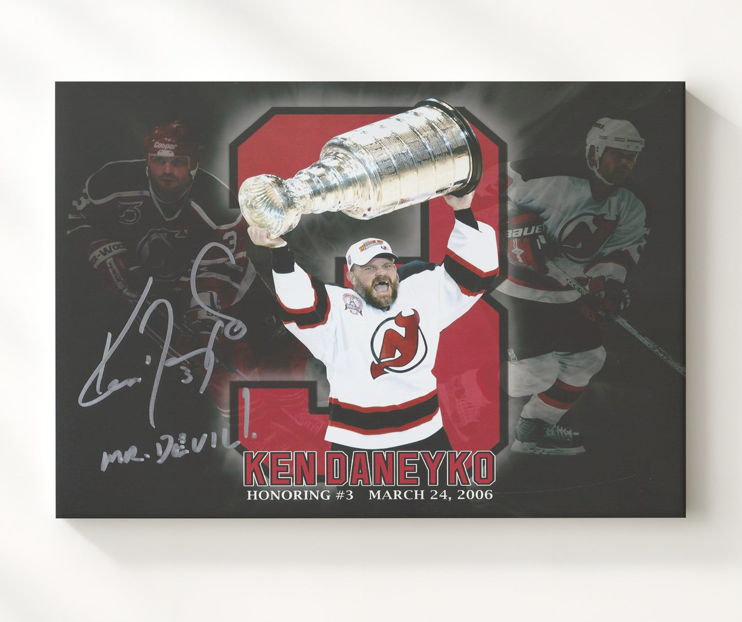 Ken Daneyko - New Jersey Hockey Stanley Cup Celebration Hockey Wall Art - hockey wall art print