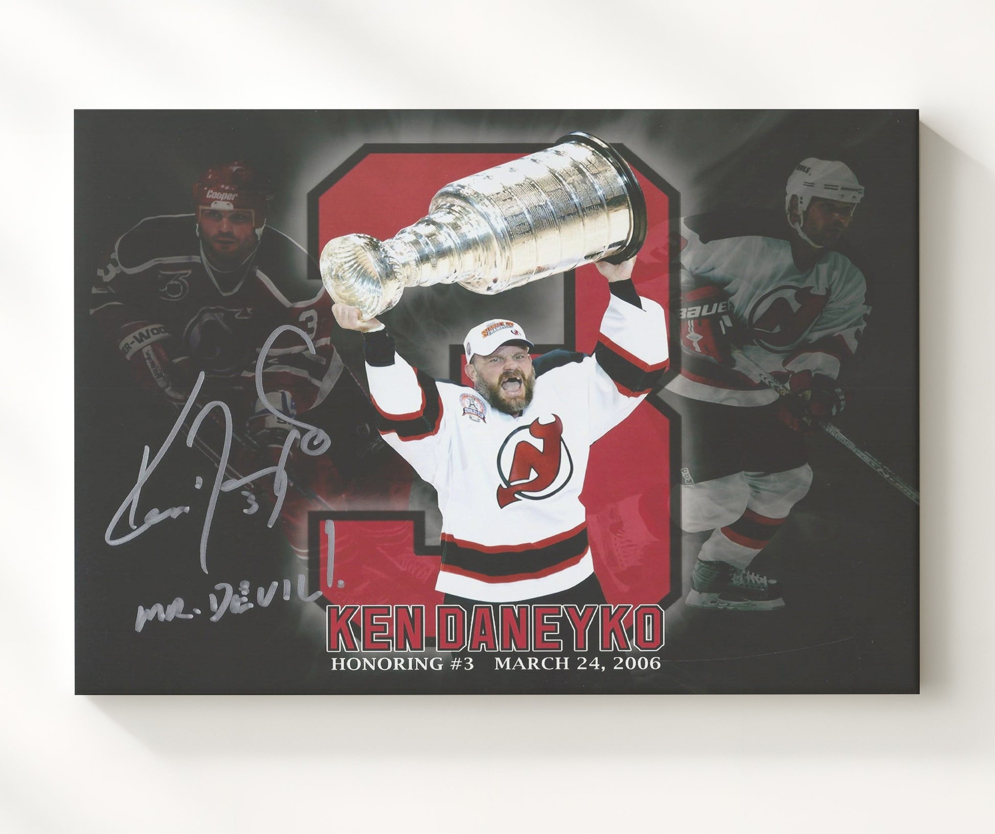 Ken Daneyko - New Jersey Hockey Stanley Cup Celebration Hockey Wall Art - hockey wall art print